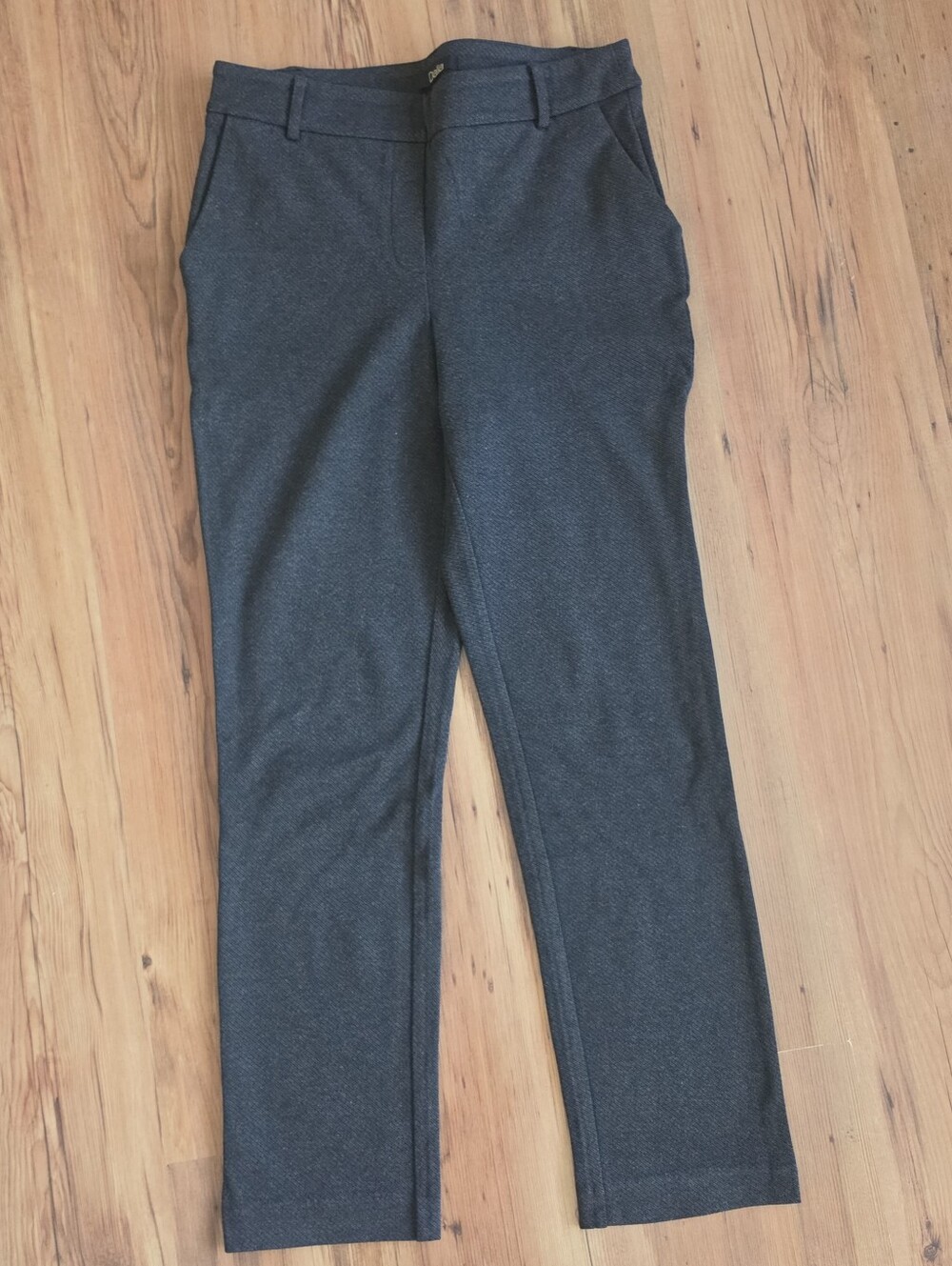 Dalia Straight-Leg Ponte Pants — Charcoal Gray